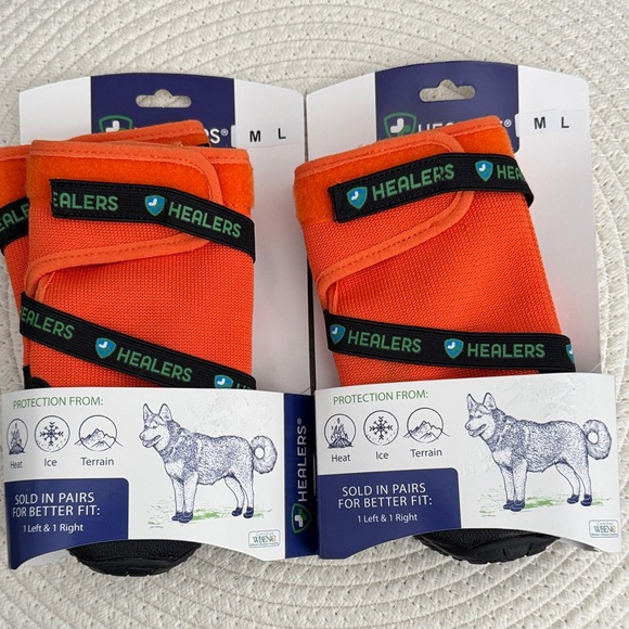 Orange Dog Boots size M/L - 2 pairs